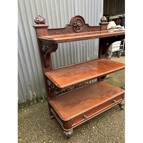 309 - A Victorian mahogany three tier buffet  112x45x140