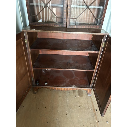 312 - A Victorian mahogany bookcase cupboard 104x55x220