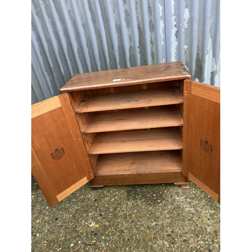 34 - A mahogany two door humidor cupboard  65 x 26x 70