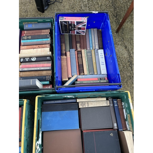 350 - Six trays of vintage books (crates not included)