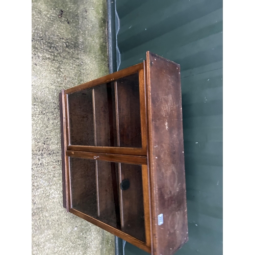 357 - Mahogany two door cabinet  87x26x80