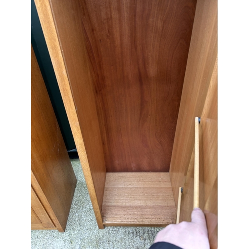 370 - A pair of early 20th century oak single wardrobes 62x45x155