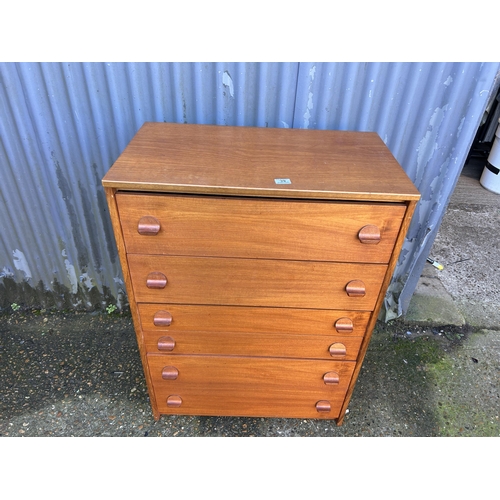 39 - A stag teak tallboy chest of drawers 77x44x130