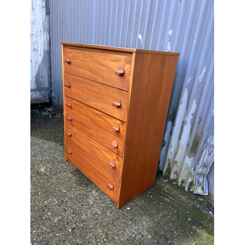 39 - A stag teak tallboy chest of drawers 77x44x130