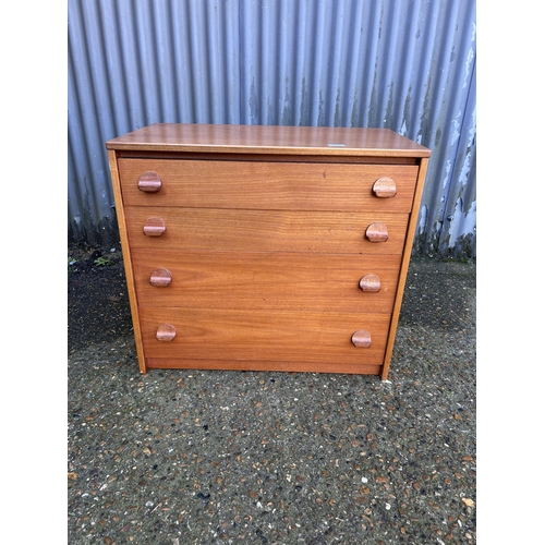 40 - A stag teak chest of four drawers 77x44x70