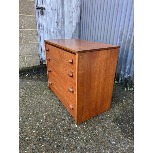 40 - A stag teak chest of four drawers 77x44x70