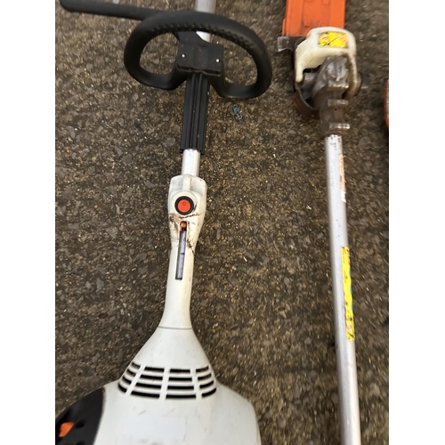 443 - Stihl petrol polesaw / hedger multi tool