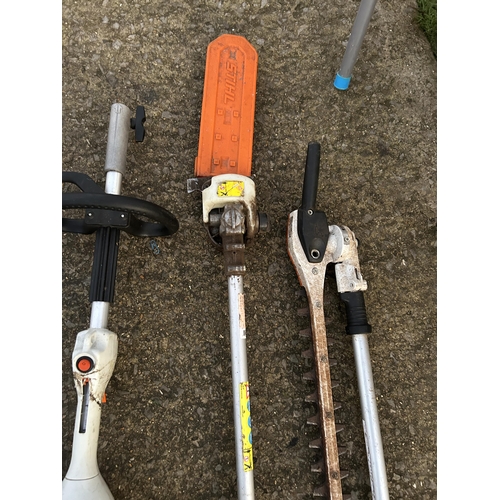 443 - Stihl petrol polesaw / hedger multi tool