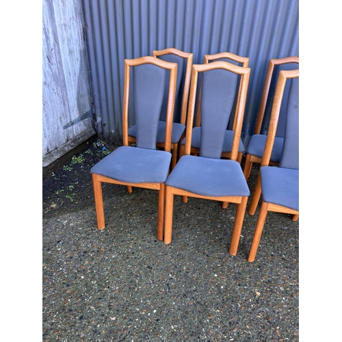 65 - A set of six danish teak dining chairs by SKOBY