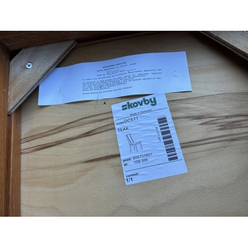 65 - A set of six danish teak dining chairs by SKOBY