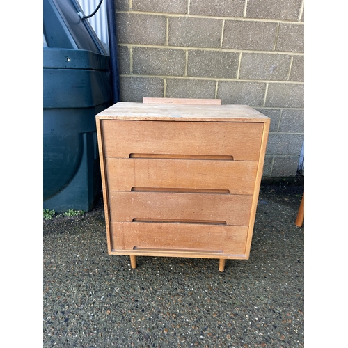 67 - A stag chest of four drawers  76x46x77