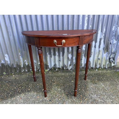 9 - A repro mahogany hall table