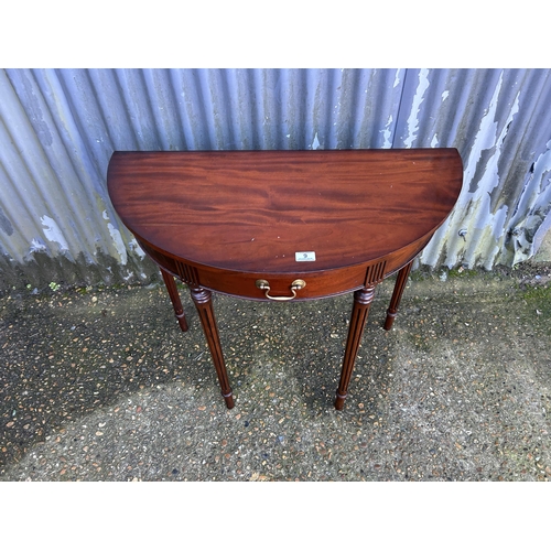 9 - A repro mahogany hall table