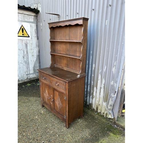 99 - Carved oak dresser 92cm wide