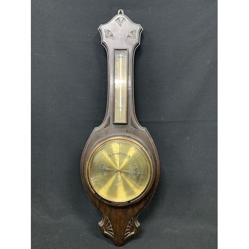 525 - Large Banjo barometer, height 82cms