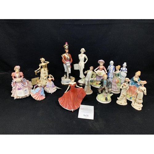 530 - 16 assorted figurines, Including Doulton Sweet Memories, height 17cms