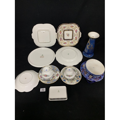 552 - Selection of named decorative china