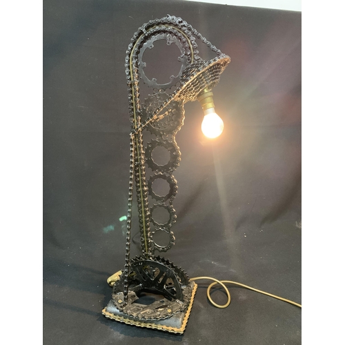 558 - Upcycled chain lamp, height 67cms  (Working)