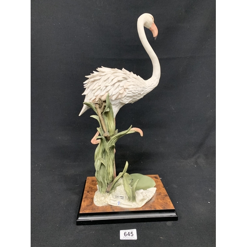 645 - Giuseppe Armani Florence Flamingo Figure, height 51 cms