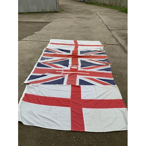 714 - Four large Ensign Flags each 160 x 85 cms