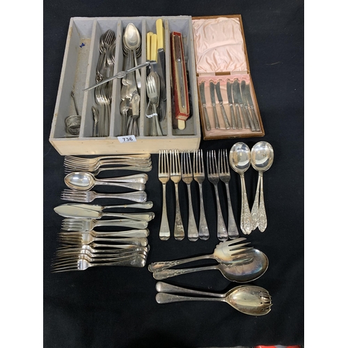 736 - Collection of Silver Plated Cutlery - PLEASE NOTE THIS LOT HAS BEEN WITHDRAWN