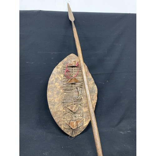 774 - Zulu Shield with Spear