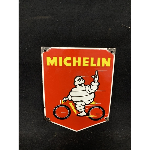 776 - Michelin Tyres Enamel Sign, 23 x 30 cms