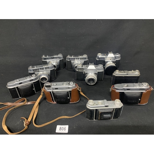 806 - Ten Kodak Retina Cameras