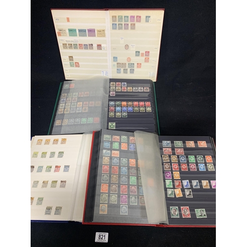 821 - Four stamp albums of Deutsches Reich Stamps