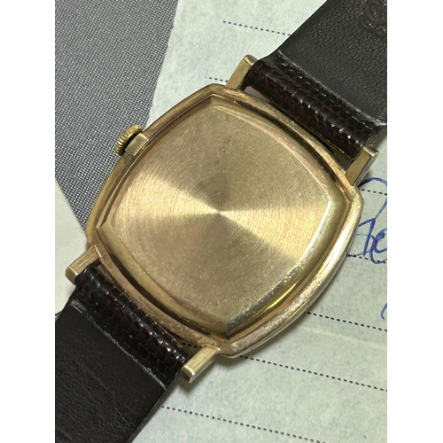 881 - Gents 9ct Gold Tudor Shock Resisting Wristwatch, with original purchase receipt dated 1974 and box, ... 