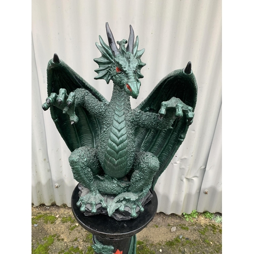 920 - Large Resin dragon figure on stand, overall height 116cms