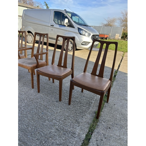 25B - A set of 6 mid century nathan teak dining chairs