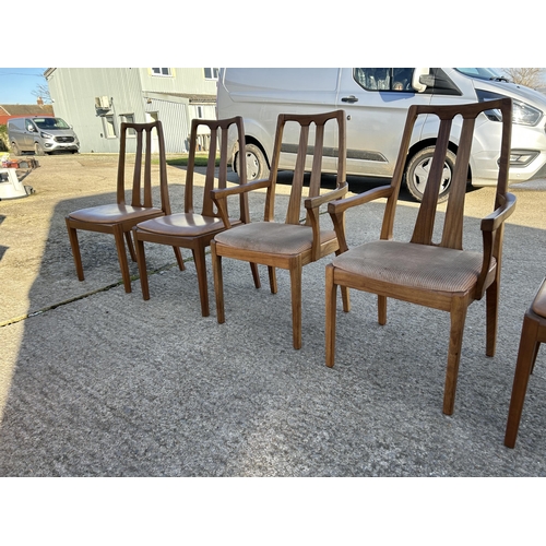 25B - A set of 6 mid century nathan teak dining chairs