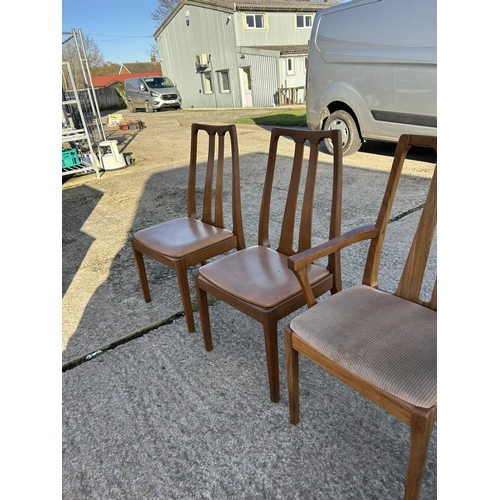 25B - A set of 6 mid century nathan teak dining chairs