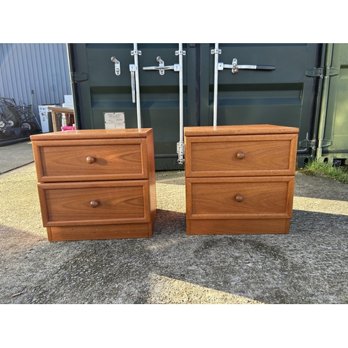 25c - A pair of g plan two drawer bedsides