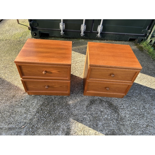 25c - A pair of g plan two drawer bedsides