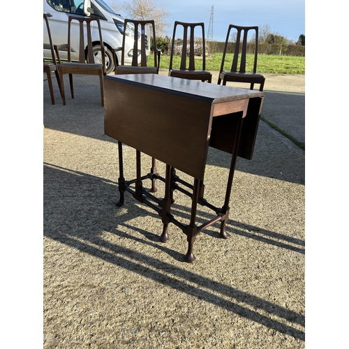 25h - A small ornate mahogany drop leaf table