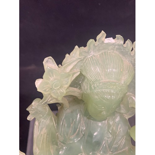 685 - Jade figure and oriental china