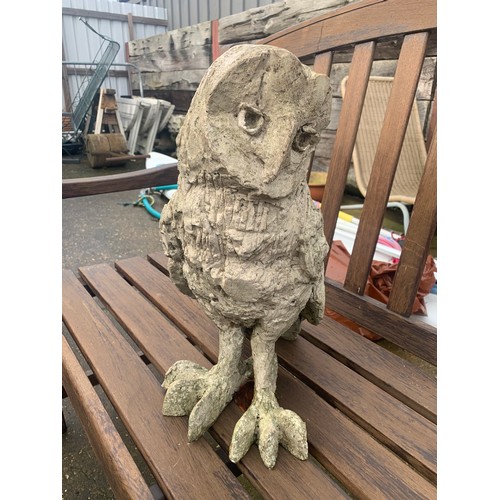 428 - Owl Figure height 44 cms and water feature