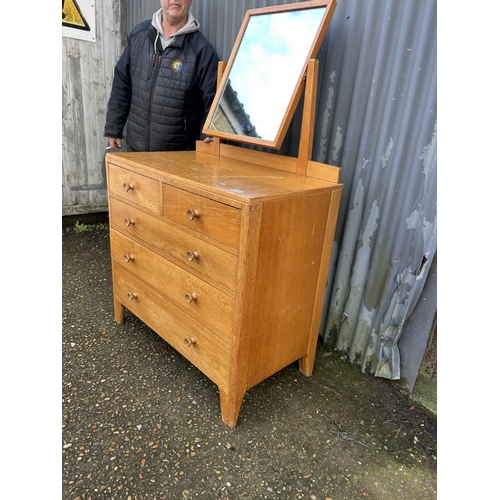 138 - A 20th century oak dressing chest