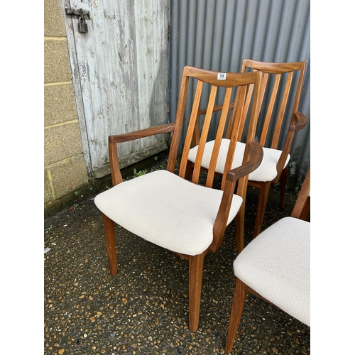 198 - A set of six g plan teak dining chairs