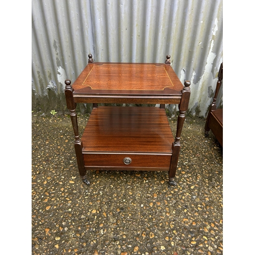 204 - A pair of repro mahogany bedsides 45x45x50