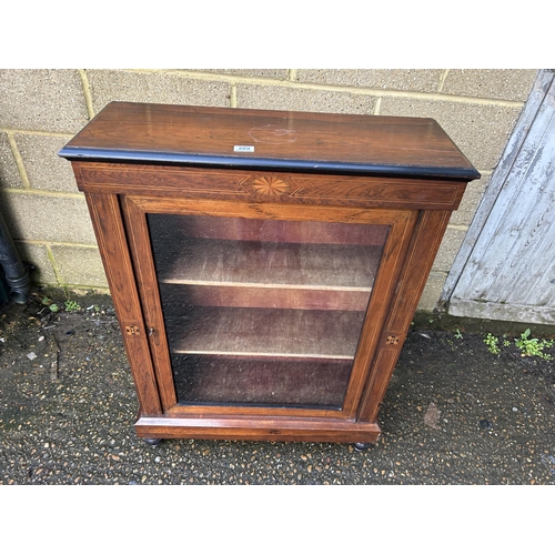 289 - A Victorian mahogany single door cabinet   80x 30x110