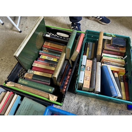 361 - A collection of 10 trays of antique and other assorted books