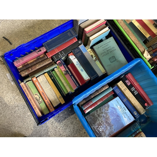 361 - A collection of 10 trays of antique and other assorted books