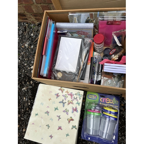 399 - Two boxes of new stationery and crafting items