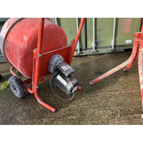 434 - Electric cement mixer with stand