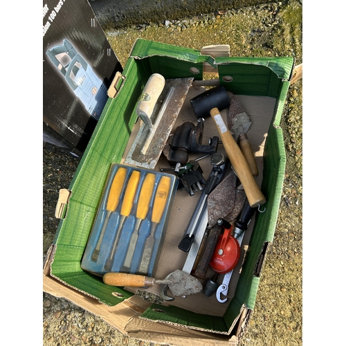 46 - Titan pressure washer together with a tray of assorted tools