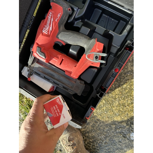 469 - Cased Milwaukee cordless nail gun