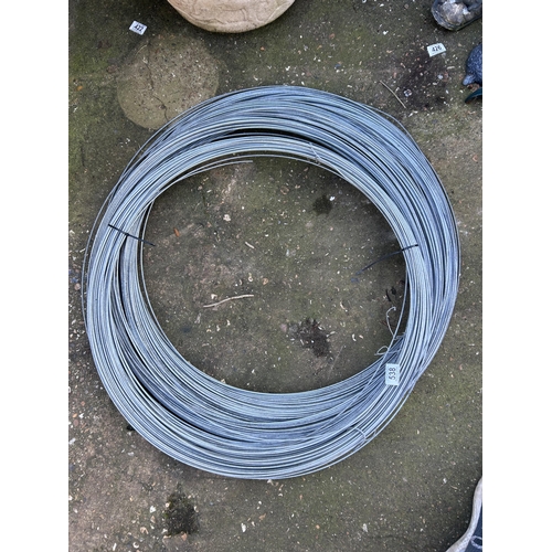 538 - A quantiity of galvanised single strand wire